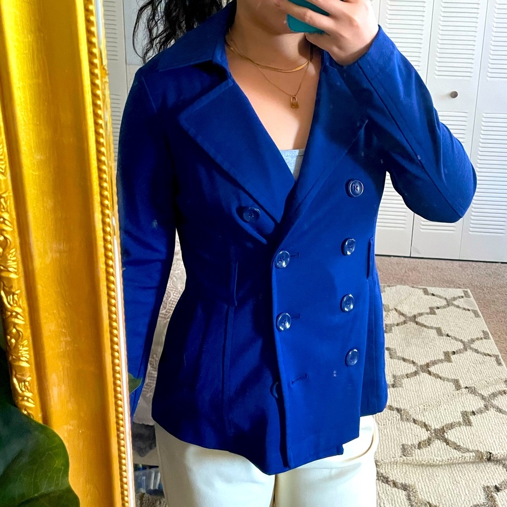 Blue raincoat